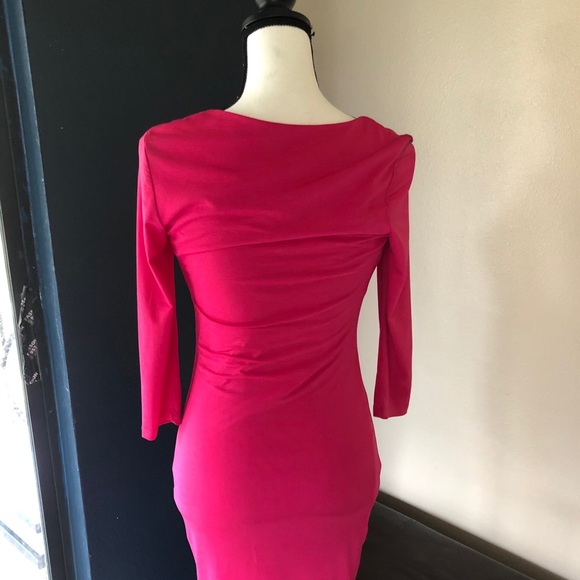 SQUARE NECK LONG SLEEVE MIDI DRESS - Picture 4 of 7
